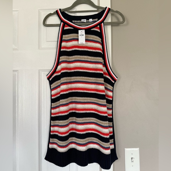 GAP Multi color High Neck Sweater Tank Top NEW $45 retail - Picture 3 of 8